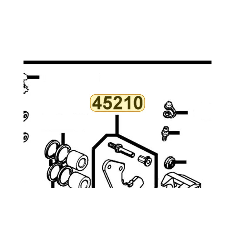 KYMCO Front Caliper Bracket 45210-LEA1-306, part location on the factory exploded-view diagram