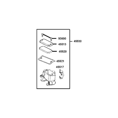 KYMCO Front Right Master Cylinder Set 45530-AKB8-305, part location on the factory exploded-view diagram