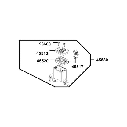 KYMCO Front Cylinder Set 45530-LDB5-305, part location on the factory exploded-view diagram