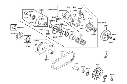 Seal Driven Face 34X41X4 — 91211-KEBE-900 — KYMCO exploded-view diagram