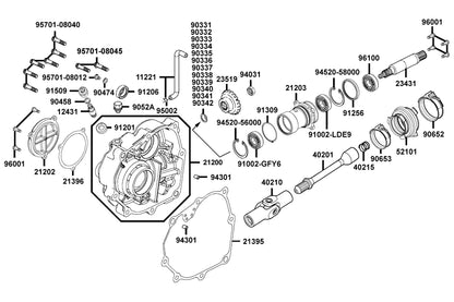 Oil Seal 28*59*7 — 91256-LCD9-E00 — KYMCO exploded-view diagram