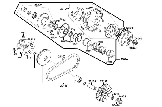 Seal Driven Face 34*41*4 — 91211-KEBE-C00 — KYMCO exploded-view diagram