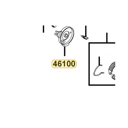 KYMCO Front Left Panel Complete (Silver) 46100-LBD4-900-NJA, part location on the factory exploded-view diagram