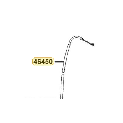 KYMCO Front Brake Left Cable Complete 46450-LLB1-900, part location on the factory exploded-view diagram