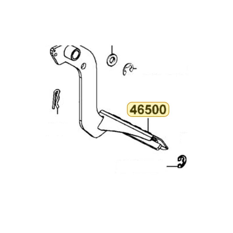 KYMCO Brake Pedal 46500-ZWA2-E00, part location on the factory exploded-view diagram