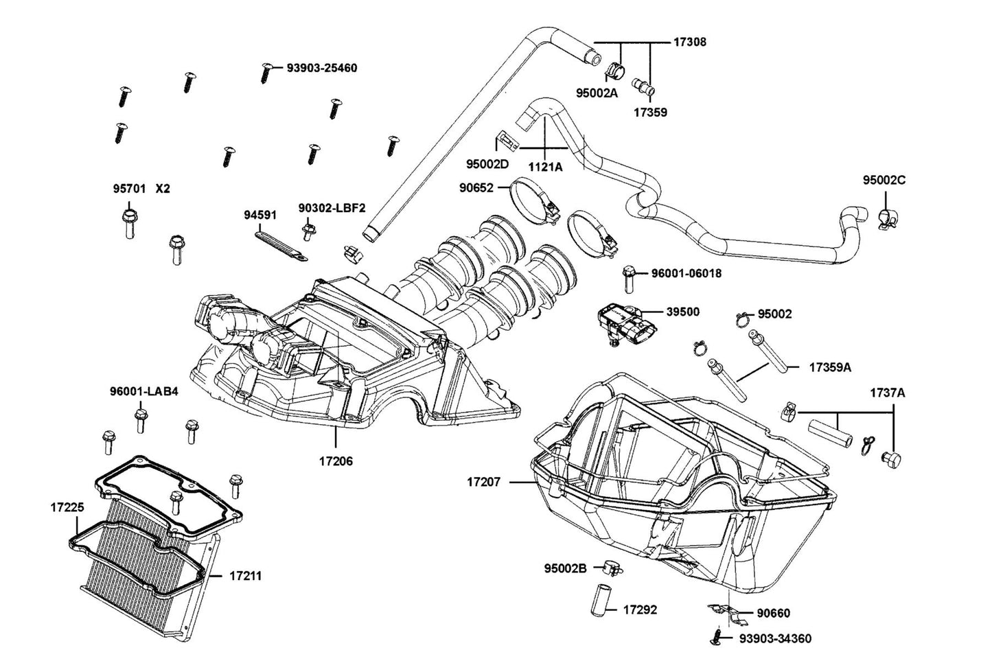 Clip — 95002-02110 — KYMCO exploded-view diagram