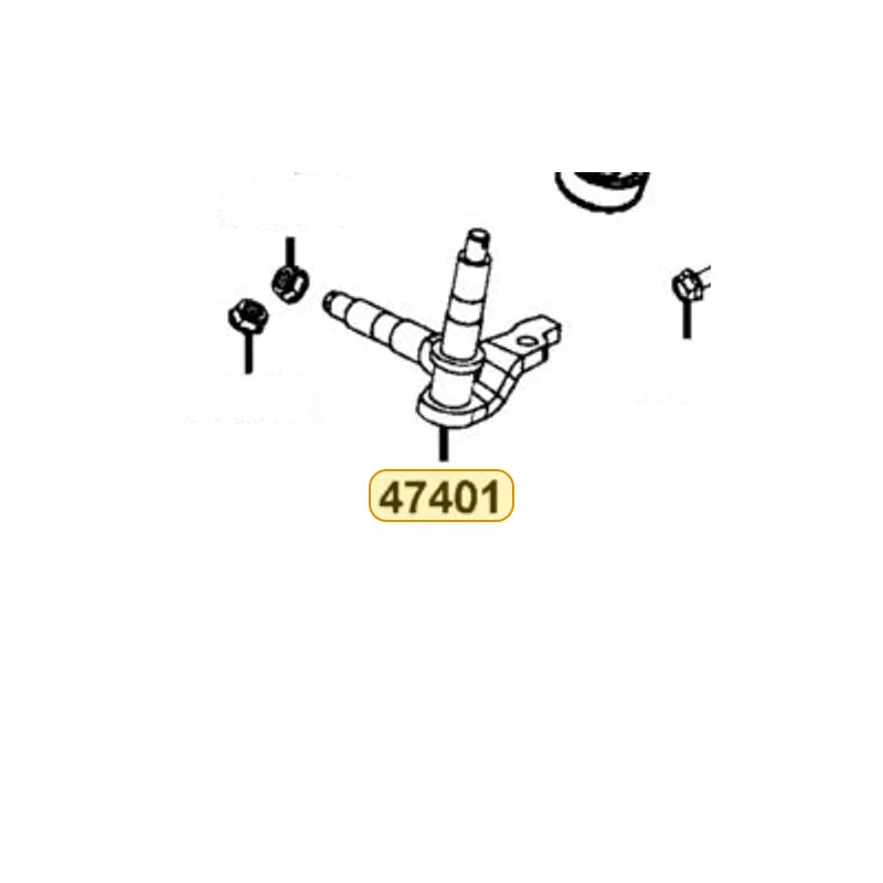 KYMCO Right Steering Shaft 47401-LBD4-900, part location on the factory exploded-view diagram