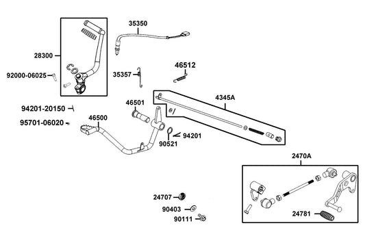 Pin Split 3*25 — 94201-30250-07G — KYMCO exploded-view diagram