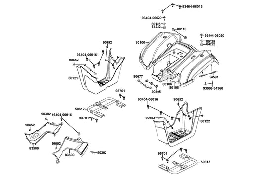 Clip 2X70 — 94591-27000 — KYMCO exploded-view diagram