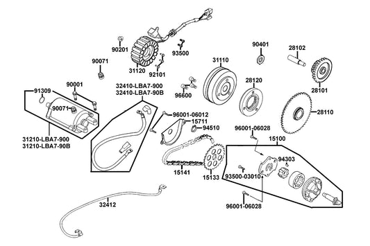 Cir Clip Ex 10MM — 94510-10000 — KYMCO exploded-view diagram