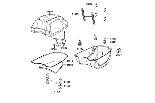 Nut Clip 5MM — 90677-GAR1-C01 — KYMCO exploded-view diagram