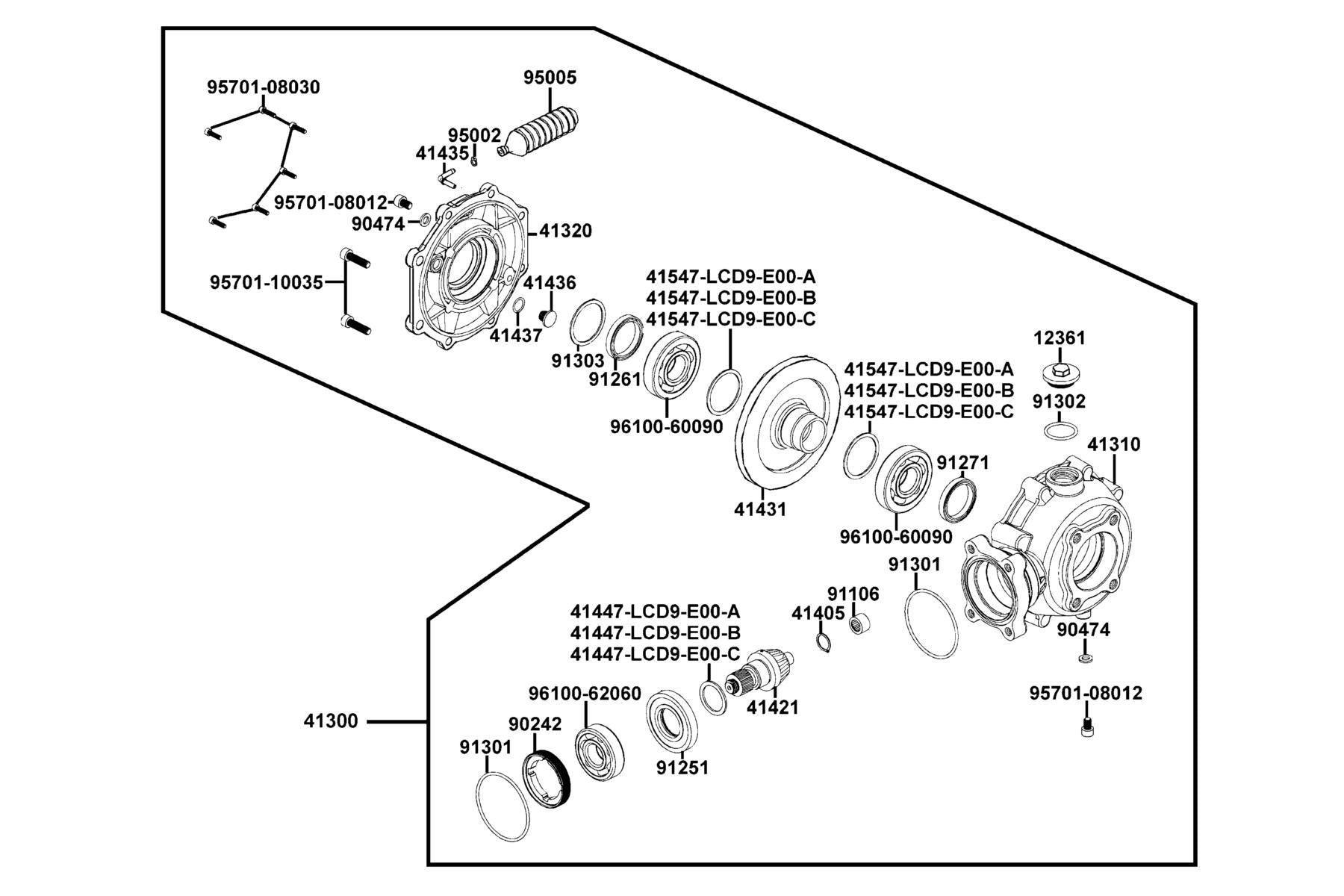 Oil Seal 42*62*7 — 91271-LCD9-E00 — KYMCO exploded-view diagram