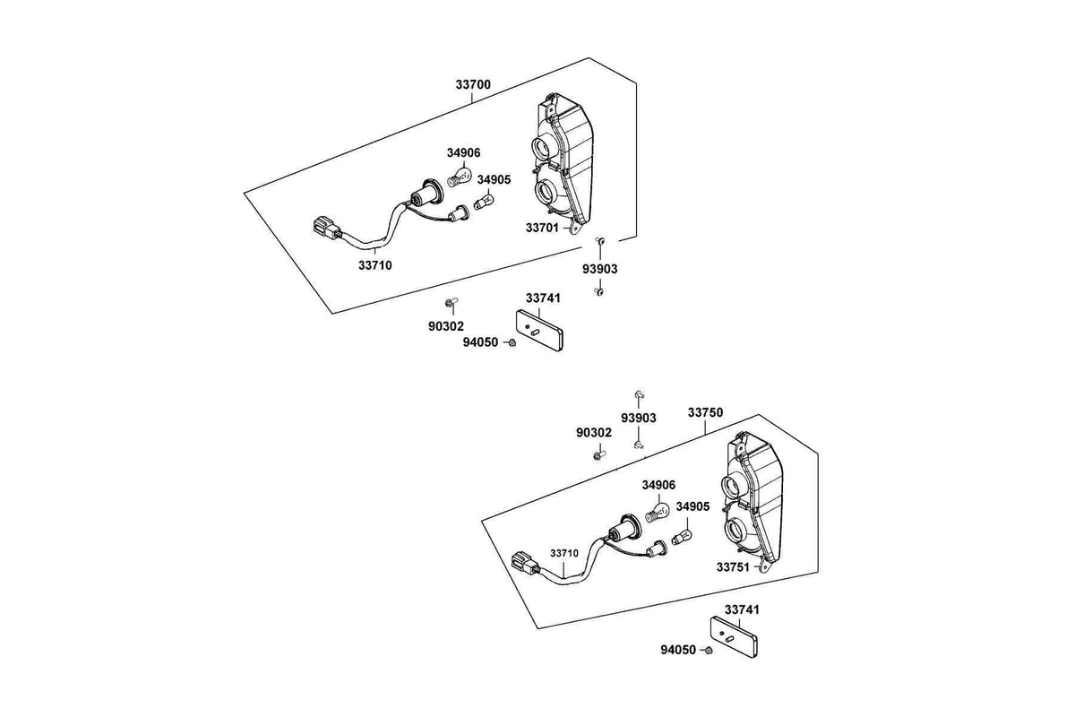 KYMCO Light Tail exploded-view diagram, UXV 700