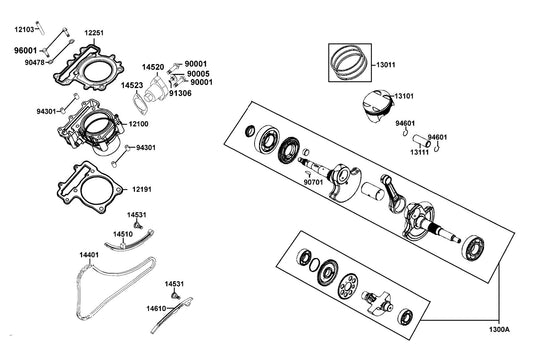 Clip Piston Pin 22MM — 94601-22000 — KYMCO exploded-view diagram
