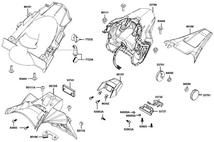 Nut Spring 4MM — 90302-SA4-0040 — KYMCO exploded-view diagram