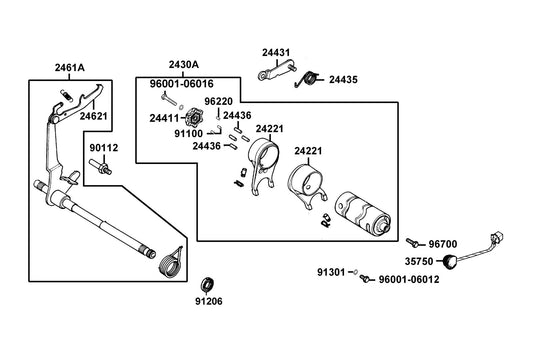 Oil Seal 11.6X24X10 — 91206-LBA8-C10 — KYMCO exploded-view diagram