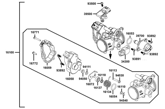 E Clip Shaft — 94540-50029 — KYMCO exploded-view diagram