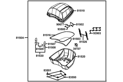 KYMCO Rr Box Comp exploded-view diagram, Like 200i