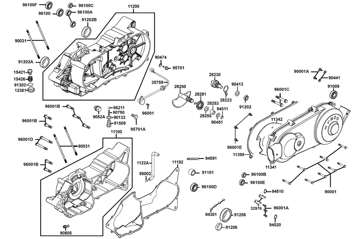 Oil Seal 24.8*52.2*7 — 91256-LLB1-900 — KYMCO exploded-view diagram
