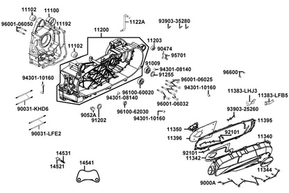 Oil Seal 25*35*5 — 91202-LEB1-900 — KYMCO exploded-view diagram