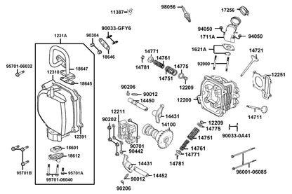 Gasket Head Cover — 12391-KEE1-C00 — KYMCO exploded-view diagram