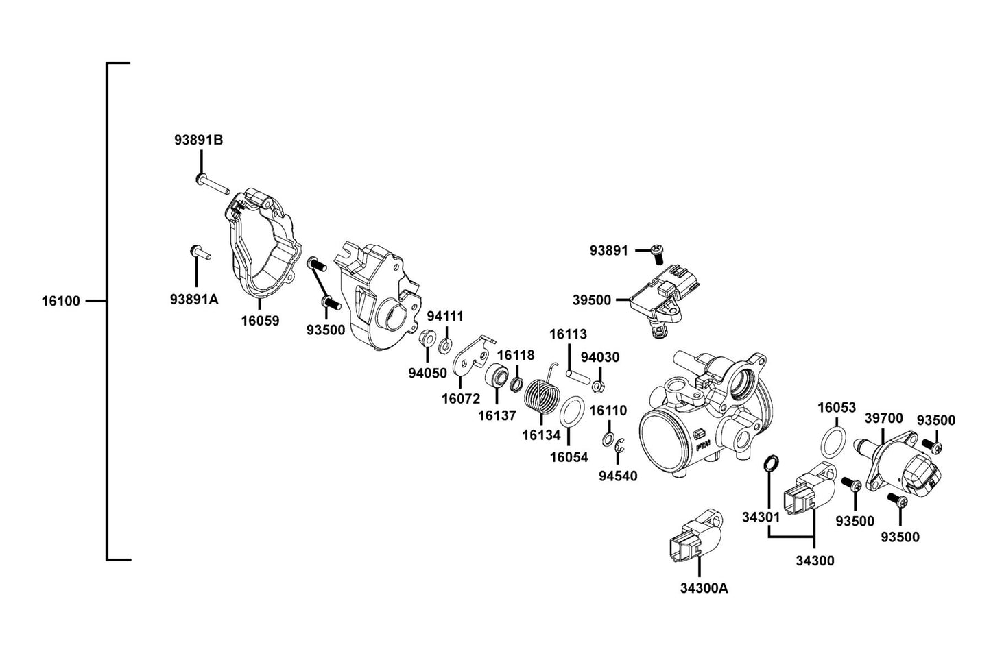 E Clip Shaft — 94540-50029 — KYMCO exploded-view diagram