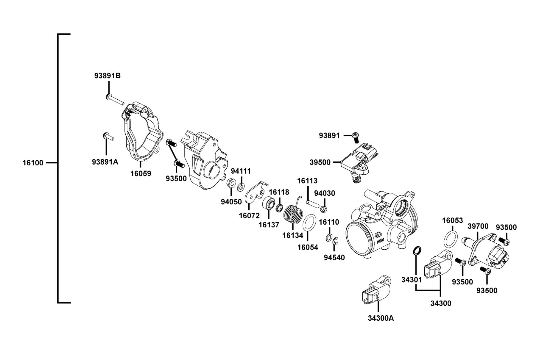 E Clip Shaft — 94540-50029 — KYMCO exploded-view diagram