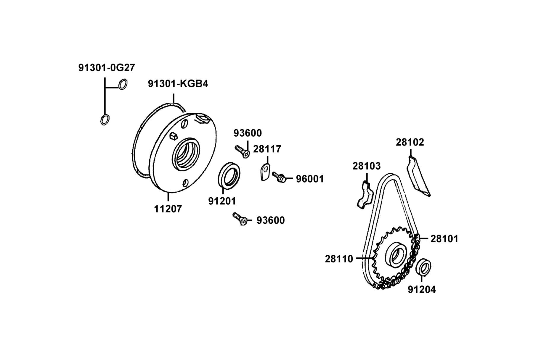 O-ring 6.8*1.9 — 91301-0G27-C00 — KYMCO exploded-view diagram