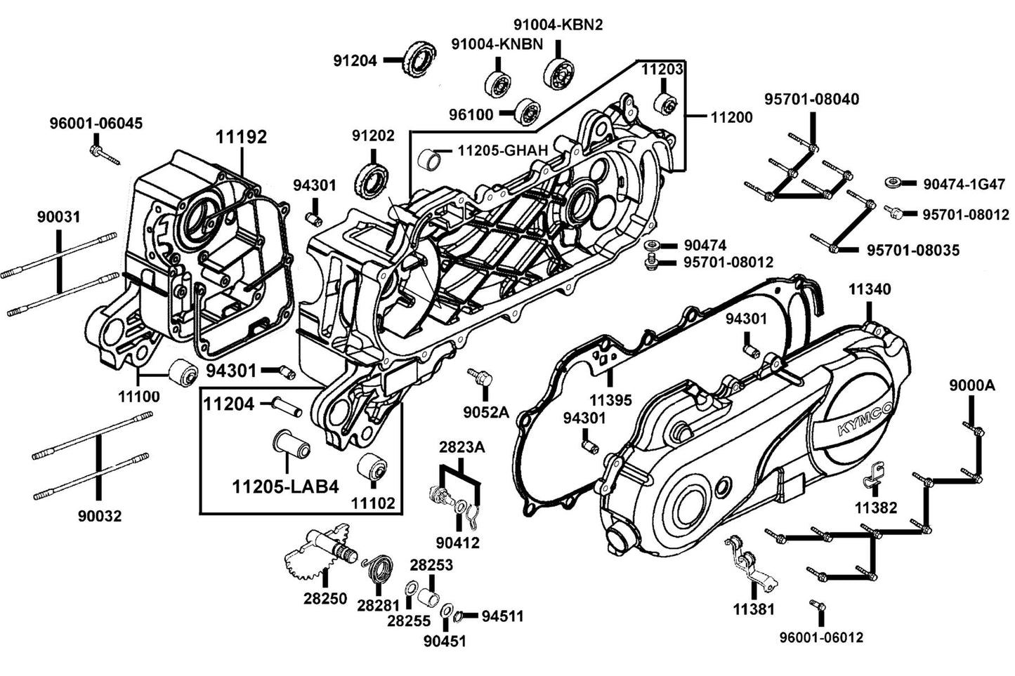 Oil Seal 17*30*6 — 91204-KNBN-C00 — KYMCO exploded-view diagram