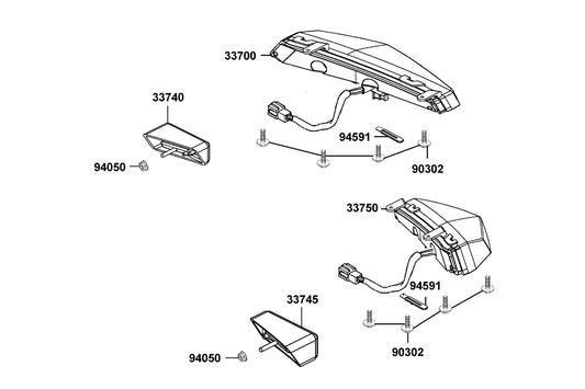 Clip 2*70 — 94591-KFBF-900 — KYMCO exploded-view diagram