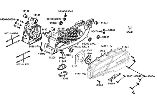Oil Seal 34X52X7 — 91255-KHE7-900 — KYMCO exploded-view diagram