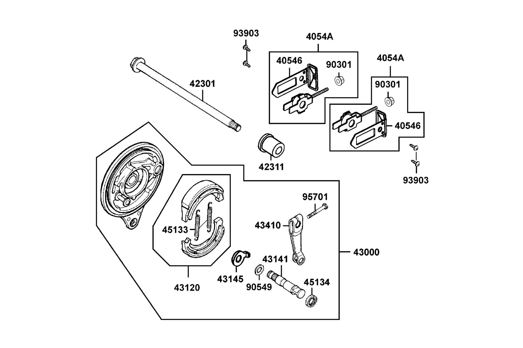 Collar Rr Axle A — 42311-LGM8-920 — KYMCO exploded-view diagram