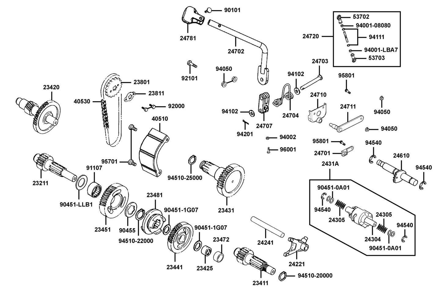 Cir Clip Ex 22MM — 94510-22000 — KYMCO exploded-view diagram