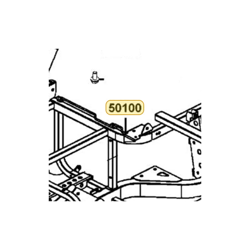 KYMCO Frame Body Complete 50100-ACB2-M00, part location on the factory exploded-view diagram