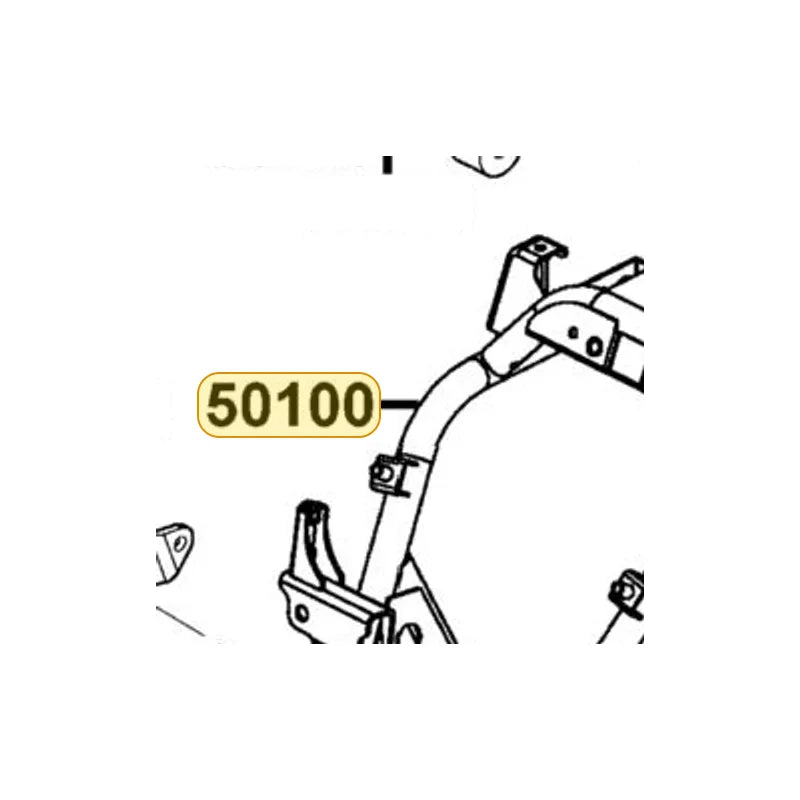 KYMCO Frame Body Complete 50100-BAC1-M00, part location on the factory exploded-view diagram