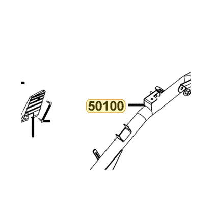 KYMCO Frame Body Complete 50100-LCD2-M30, part location on the factory exploded-view diagram