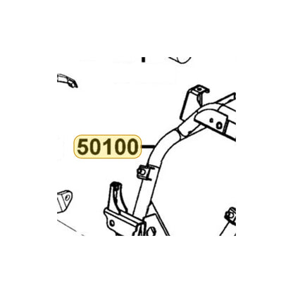 KYMCO Frame Body Complete 50100-LDF3-900, part location on the factory exploded-view diagram