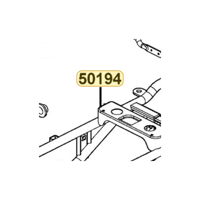 KYMCO Rear Pipe Complete Sub Frame 50194-BAC1-M00, part location on the factory exploded-view diagram
