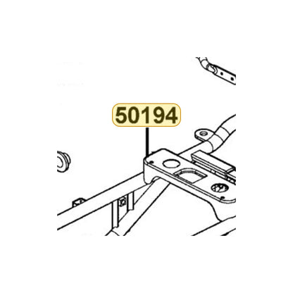KYMCO Rear Pipe Complete Sub Frame 50194-BAC1-M00, part location on the factory exploded-view diagram