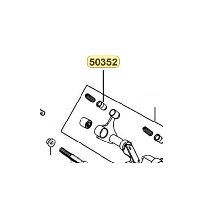 KYMCO Stopper Rubber 50352-LEA2-900, part location on the factory exploded-view diagram