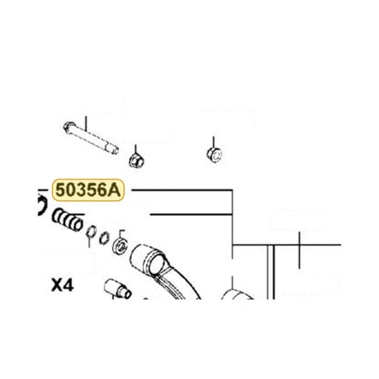 KYMCO Bush Engine Hanger Rubber 50356-LHG7-E00, part location on the factory exploded-view diagram