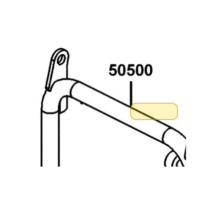 KYMCO Main Stand Complete 50500-LGE5-E00, part location on the factory exploded-view diagram