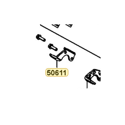 KYMCO Front Bracket Right Floor Panel 50611-LGC6-E00, part location on the factory exploded-view diagram