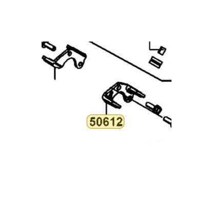 KYMCO Front Bracket Left Floor Panel 50612-LGC6-E00, part location on the factory exploded-view diagram