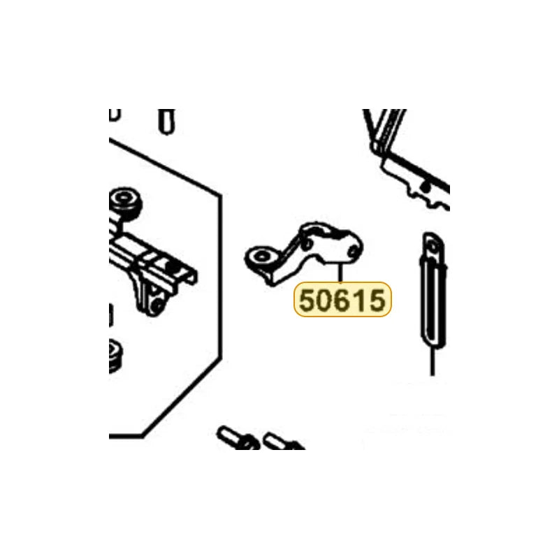 KYMCO Center Bracket Right Floor Panel 50615-LGC6-E00, part location on the factory exploded-view diagram