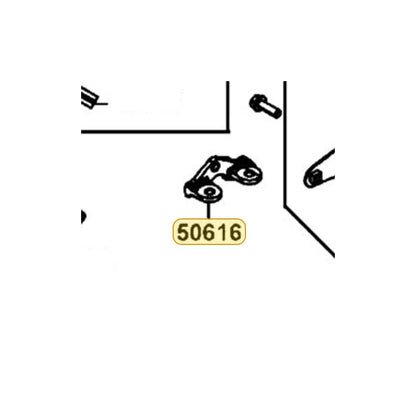 KYMCO Center Bracket Left Floor Panel 50616-LGC6-E00, part location on the factory exploded-view diagram
