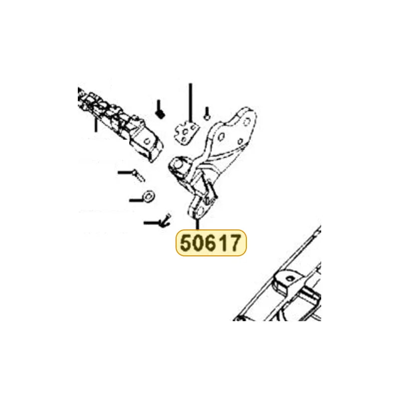 KYMCO Right Pillion Step Bracket 50617-LGC6-E00, part location on the factory exploded-view diagram