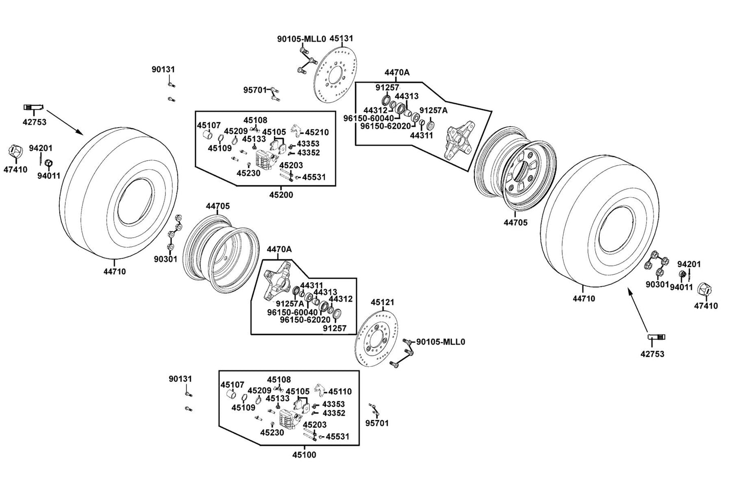 Connector Assy Fr — 4470A-LDE9-900 — KYMCO exploded-view diagram