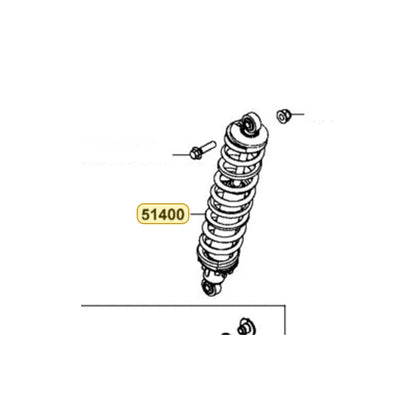 KYMCO Front Cushion Assembly 51400-AKB9-M00-M2S, part location on the factory exploded-view diagram