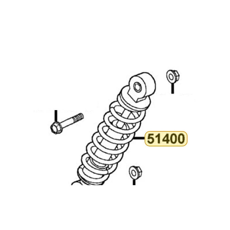 KYMCO Front Cushion Assembly 51400-LEC1-700-R8S, part location on the factory exploded-view diagram